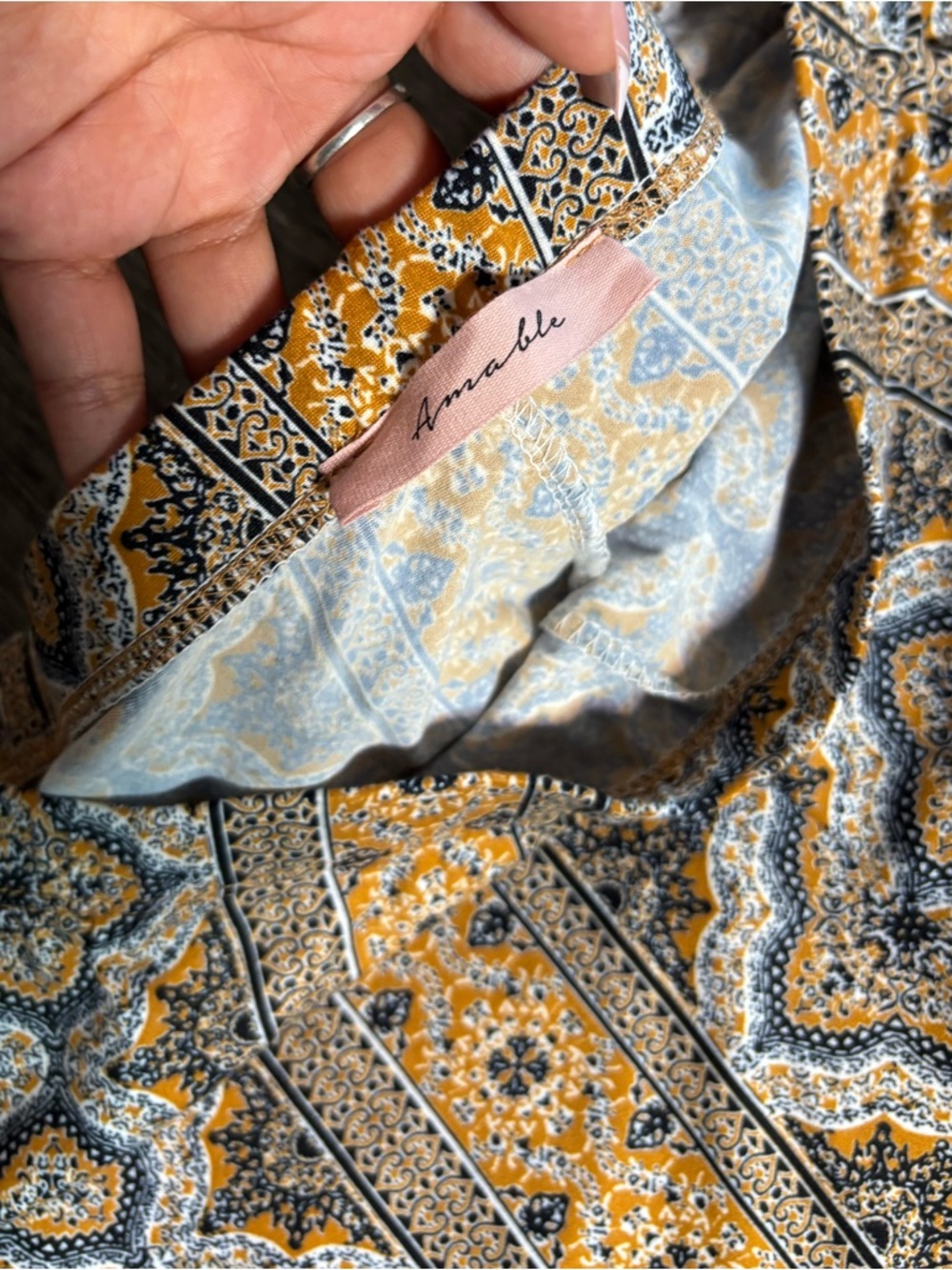 Boho Pattern High Waisted Pants Soft Stretchy Material Bell Bottom Flare Palazzo - Picture 8 of 12